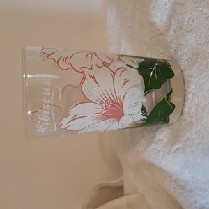 Vintage Hibiscus Peanutbutter Glass
